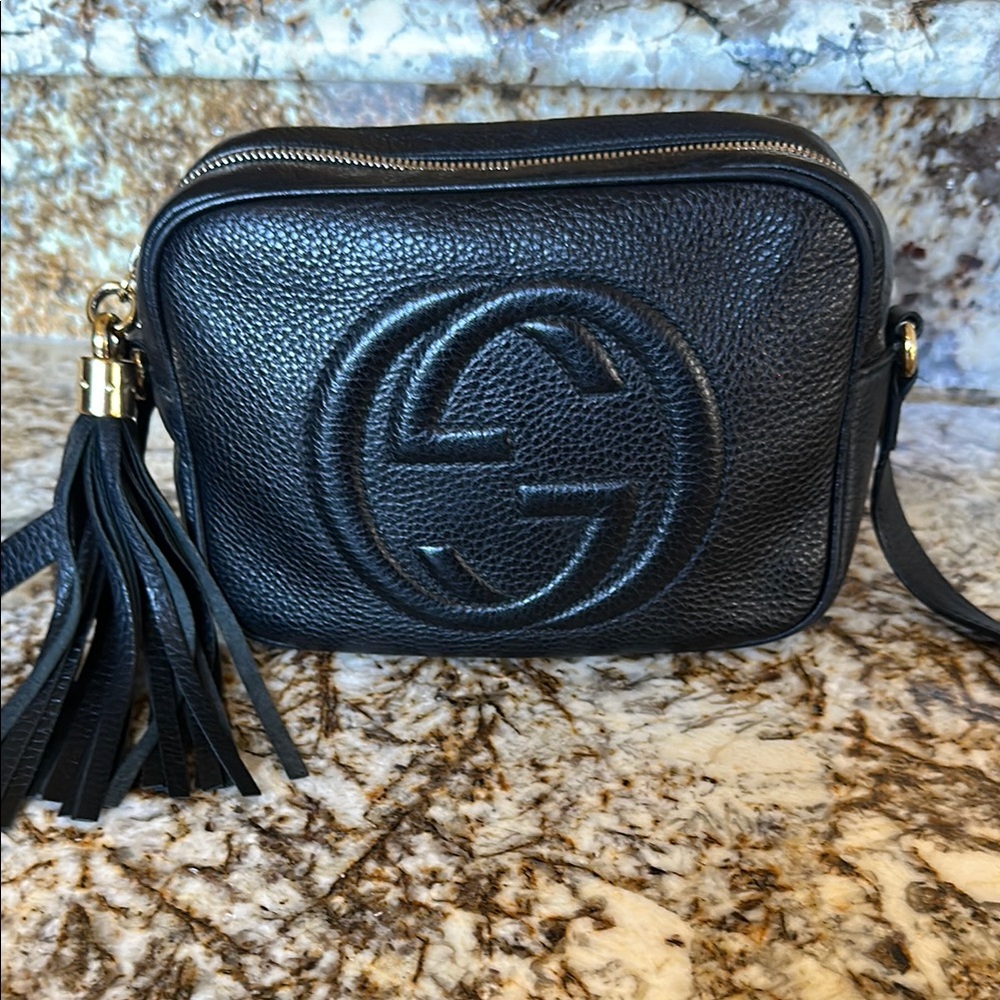 Gucci Black Leather Crossbody Bag